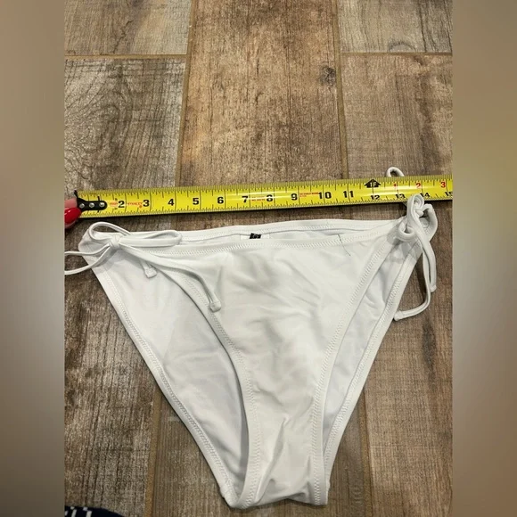 J.Crew Heritage hipster string bikini bottom in white - Picture 8 of 10